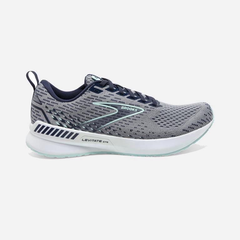 Brooks Levitate Gts 5 Womens Springy Road Running Shoes - Grey/Peacoat/Blue Light - Philippines (845